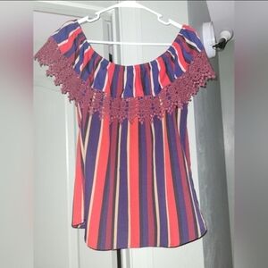 Speed Limit MPH Womens off the shoulder top